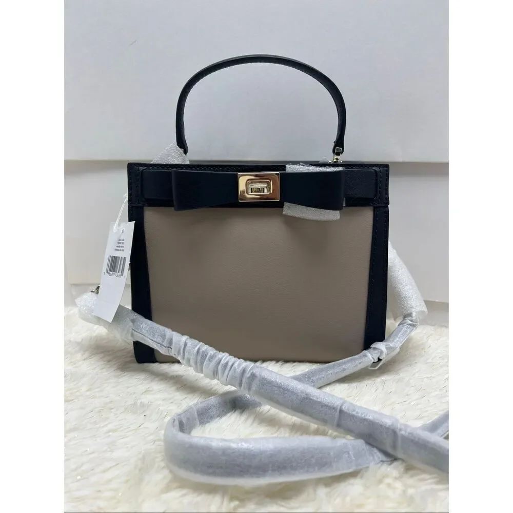 🔥🎁NWT! Kate Spade Mayfair Drive Mini Tullie Crossbody Handbag Almond/Black Msr